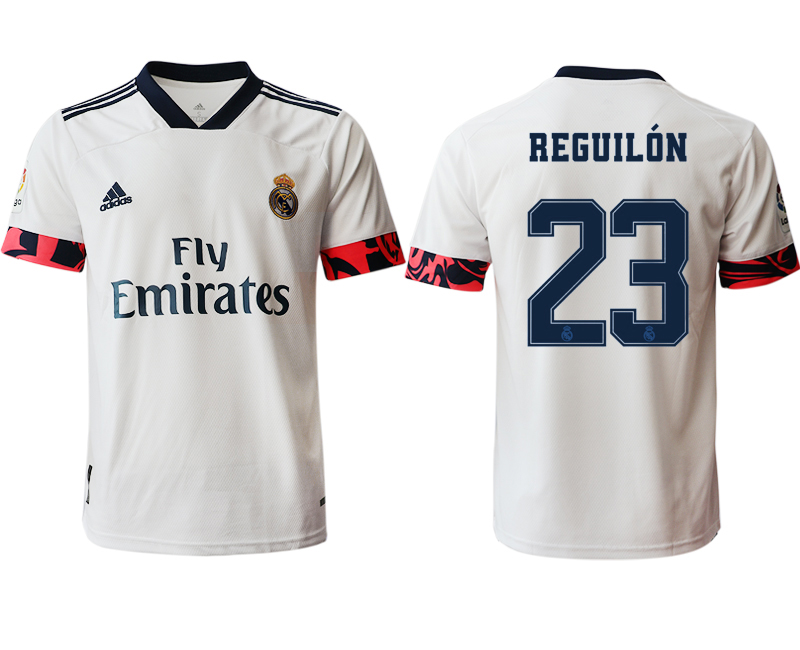 Men 2020-2021 club Real Madrid home aaa version #23 white Soccer Jerseys2->real madrid jersey->Soccer Club Jersey